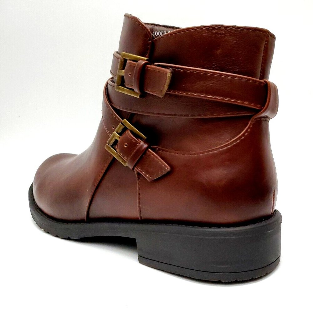 Yuu Calissa Women's Size 9.5 Brown Faux Leather Boot Shoes - Picture 9 of 12